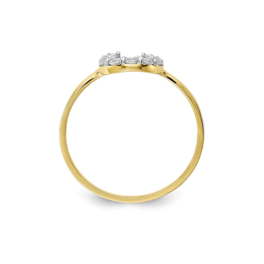 Horseshoe ring 3D picture from top side. 