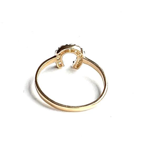 real picture of horseshoe ring from back side. 