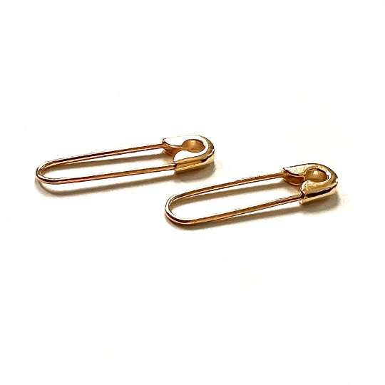 18K Gold Pin Earrings For Women