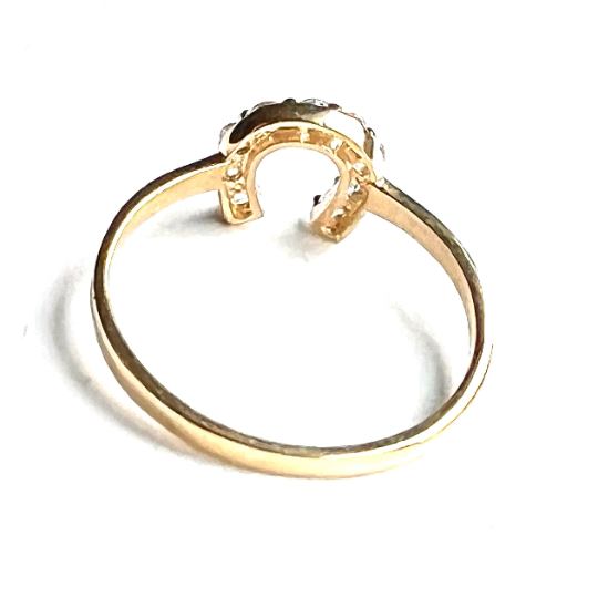 horseshoe ring real picture from back side top.