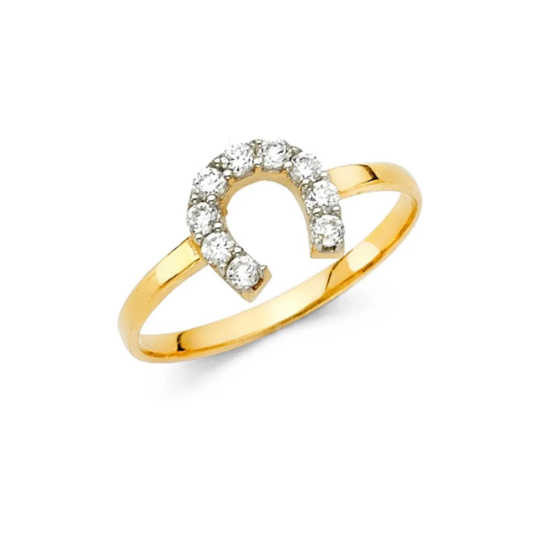 horseshoe ring picture from top side.
